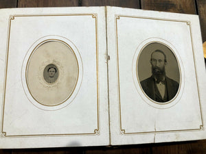 1860s Photo Album ID'd CDV Tintype Photos Michigan Massachusetts Photographer?