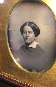 Early Pioneer Photographer WHIPPLE Daguerreotype Photo ID'd Woman Boston Rare