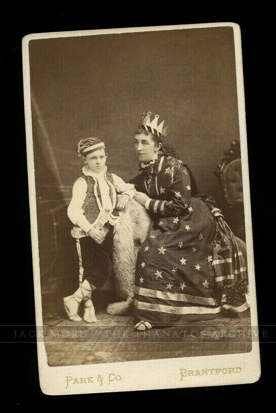 woman & boy in costumes crown & stars - princess or fairytale? brantford canada