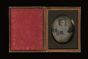 1850s post mortem daguerreotype very unusual or rare thermoplastic mat