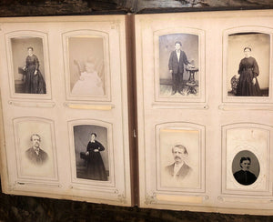 Big Leather Album 101 Antique Photos New York Pennsylvania 1860s 1870s 1880s IDs