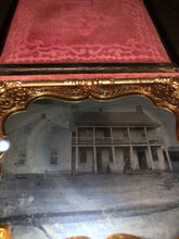 Load image into Gallery viewer, Outdoor Purple Glass Ambrotype of House or Hotel 1860s, Civil War Era

