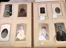 Load image into Gallery viewer, Antique Photo Album Civil War Era IOWA Philadelphia New York Tax Stamps IDs 1800s
