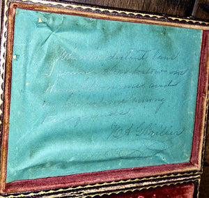 1/4 Sealed Daguerreotype ID'd Young Couple Nice Handwritten Note! Massachusetts