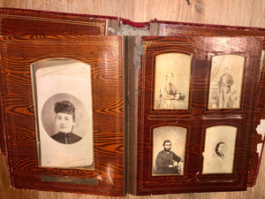 38A Antique Victorian Era Album CDVs Cabinet Cards Tintypes Photos Some ID'd