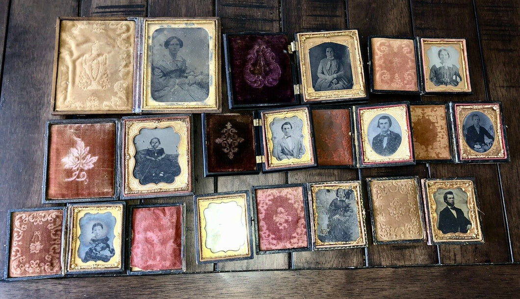 lot of photos virginia family ambrotypes tintypes 1860s 1850s harding wells