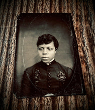 Load image into Gallery viewer, pretty black african american teenage girl young woman beaded dress 1800s photo
