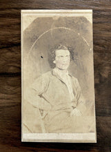 Load image into Gallery viewer, 1860s Tennessee CDV Photo Man w Long Hair Civil War Soldier?
