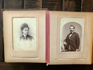 Antique Leather Photo Album & San Francisco Cabinet Cards