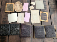 Load image into Gallery viewer, Lot of Photos Ambrotypes Tintypes Union Case Parts 6768(x)
