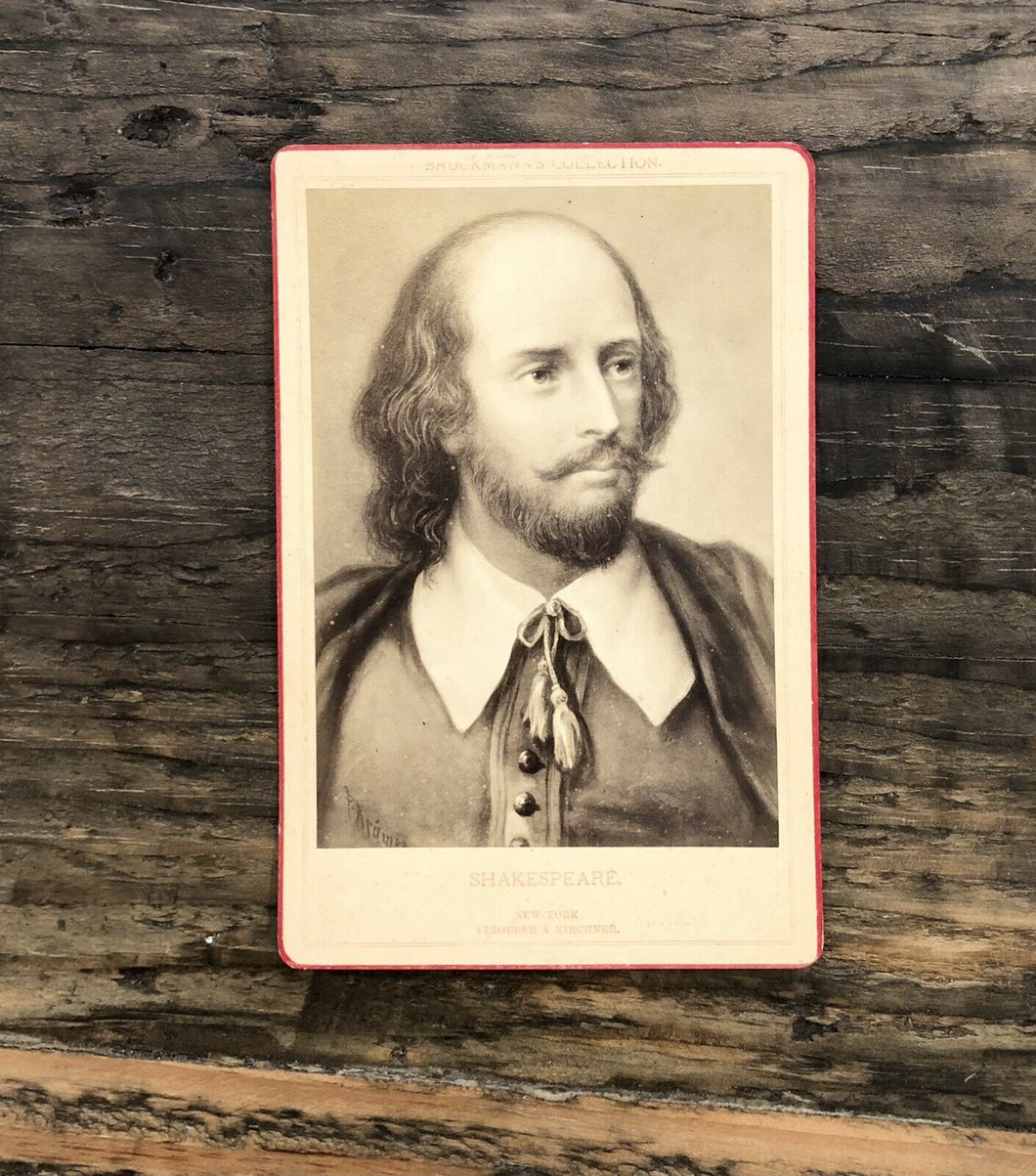 Excellent William Shakespeare Portrait - Antique 1800s Bruckmann Collection