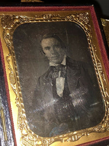 Rare 1/4 Daguerreotype Famous Musician Violin Player Ole Bull Wisconsin 1850s