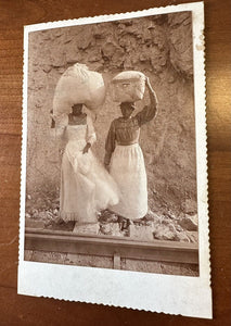 Antique 1800s Photo African American Black Women Cotton Bales Occupational Rare