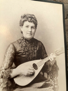 Lady Mandolin Player, Possible Composer - Washington DC Photographer 1880s Photo