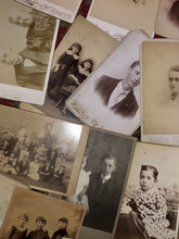 Load image into Gallery viewer, ALL ID&#39;D People - Lot of 34 Antique Cabinet Card Photos / Genealogy Interest
