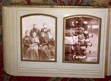 Load image into Gallery viewer, LARGE Antique Leather Album 46 Photos Cabinet Cards CDVs Tintype New York Widow
