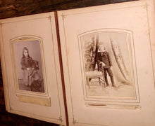 Load image into Gallery viewer, Victorian Sewn Flower Cover Album 1860s CDV Tintype Cabinet Card

