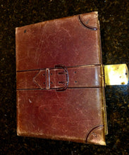 Load image into Gallery viewer, Substantial Antique Photo Album, Pebbled Leather - Empty - Can hold 132 CDVs &amp; Cabinet Cards

