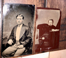 Load image into Gallery viewer, Lot of Tintypes ID&#39;d Boys Regus Family Fall River Massachusetts Photographer Gay
