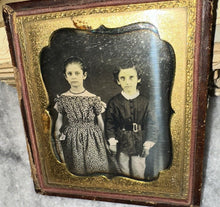 Load image into Gallery viewer, 1/6 Daguerreotype ID&#39;d Culbert Siblings Family TRAGEDY Boy Drowned in Lake NY
