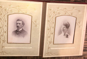 Photo Album Loaded Full w 48 Cabinet Cards & CDVs Tintype 1800s