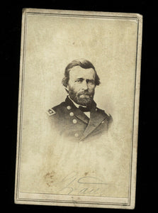 Original CDV Photo Civil War General U.S. Grant Possibly Signed Autograph 1860s