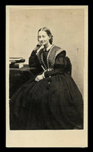 Load image into Gallery viewer, pretty woman with books 1860s cdv photo boston massachusetts famous?
