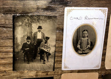 Load image into Gallery viewer, Antique Tintype Photo Lot 1860s 1870s ID&#39;d Rawson Men Women Children 1800s
