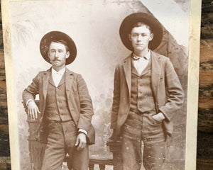 Antique Photo Honey Grove Texas Western Men Cowboys - Photographer Hope Guthrie