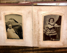 Load image into Gallery viewer, 1860s 1870s antique photo album CDV tintypes Civil War Era 56A

