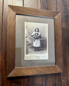 Victorian Snakecharmer Holding a Large Snake Antique Sideshow Photo Framed