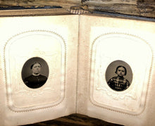 Load image into Gallery viewer, Civil War Era Album Tintypes CDV Photos Tax Stamps IDs
