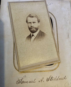 Civil War Soldier 24th NY Cavalry Reverend Samuel Stoddard, Signed CDV 1860s