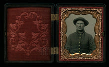 Load image into Gallery viewer, 1/9 Tintype Civil War Soldier in Patriotic Union Case
