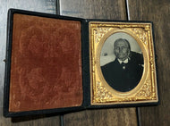 6 Foot 6 Inches Tall! 1860s Ambrotype ID'd Man Pre / Post Mortem Photo Int