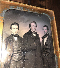 Load image into Gallery viewer, 1/4 Daguerreotype of Three Standing Men, Possibly From Boston - Original Seals
