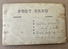 Load image into Gallery viewer, ID’d Baby In Coffin Corning New York 1912 RPPC Post Mortem Photo
