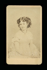CDV Photo Pretty Lotta Crabtree California Gold Rush Girl - Unpublished? 1800s