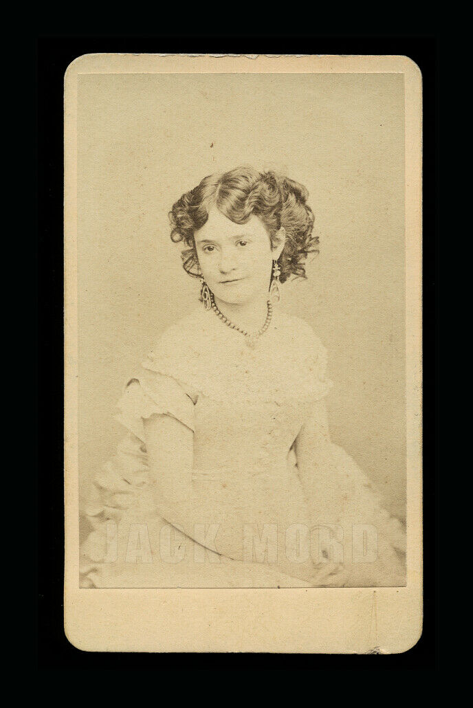 CDV Photo Pretty Lotta Crabtree California Gold Rush Girl - Unpublished? 1800s