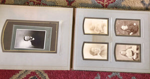 LARGE Antique Leather Album 46 Photos Cabinet Cards CDVs Tintype New York Widow