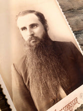 Load image into Gallery viewer, Two Antique Photos Bearded Men with Gigantic Big Beards - Illinois 1880s 1890s
