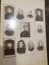 Load image into Gallery viewer, unusual cabinet card of priests pinned to board - photographer copy not composite
