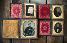Load image into Gallery viewer, Lot of Ambrotypes &amp; Tintype Photos of Men 1850s 1860s 5 Cent Civil War Tax Stamp
