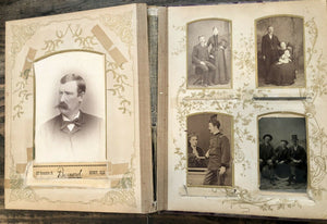 Celluloid Victorian Photo Album + Old Photos including Tintypes