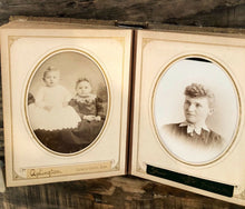 Load image into Gallery viewer, 51A Nice Leather Album Antique Photos from KANSAS Wedding Bride Groom
