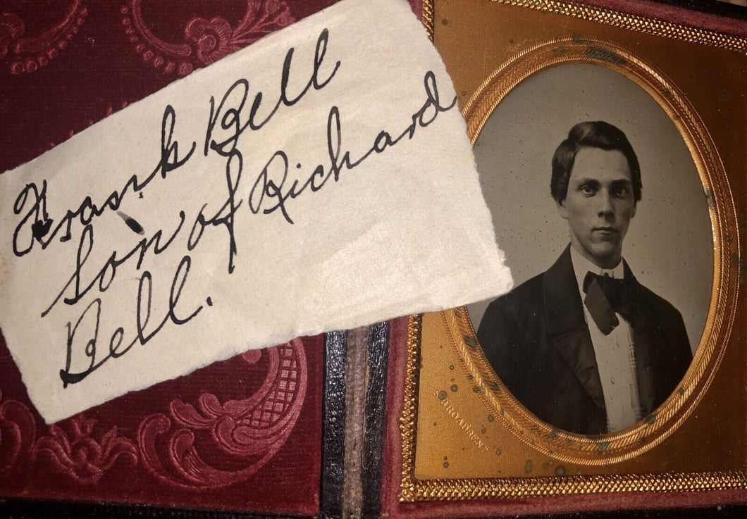 Rare 1850s Photo Frank Bell Governor, Prison Warden, Telegraph & Nevada History
