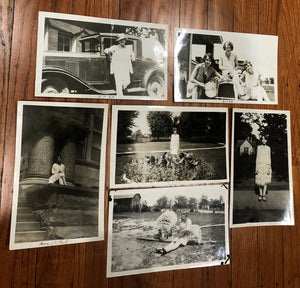 Lot of SIX 8x5 Photos Flapper Women Girl on Farm Man with Car Los Angeles 1920s