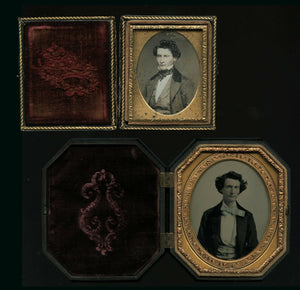 Daguerreotype & Ambrotype of Same Man / Union Case 1850s
