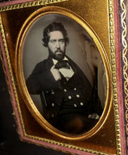 Load image into Gallery viewer, Sea Captain (?) Handsome Bearded Man 1/6 Daguerreotype Probably Portland Maine
