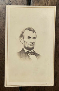 1860s CDV of Abraham Lincoln From Brady Gallery / 5 Dollar Bill Portrait